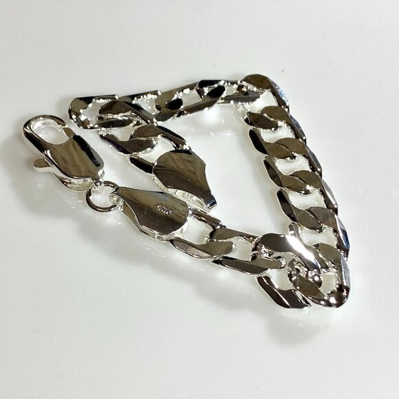 💙 Cuban Link Bracelet 12 mm 1/2" - Picture 1 of 6